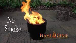 The flame genie fire pits stand out from its competitors by featuring an innovative technology named gravitational afterburner. it is a unique, advanced system that enables the fire pit to burn longer without producing a cloud of smoke, spark, or a massive pile of leftovers. Smoke Free Spark Free Portable Fire Pit Video Fire Pit Portable Fire Pits Container Plants
