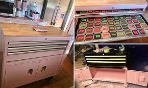 Check spelling or type a new query. Mum Transforms Old Tool Organiser Into A Pastel Pink Kitchen Island Daily Mail Online