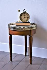 Vintage Round Table With Marble Top Round Marble And Brass Table Marble Side Table French Country Nightstand Marble Top Table Marble