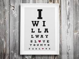 Modern Eye Chart Love Retro Cross Stitch Pdf Instant By