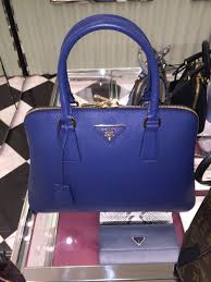 Prada Bowling Bag In Cornflower Blue With Gold Hardware Bags Bowling Bags Cornflower Blue