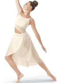 Asymmetrical Mid Length Mesh Dress Balera Contemporary Dance Costumes Dresses Dance Costumes Dresses Modern Dance Costume