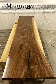 Finished Wood Slabs Rustic Wood Slices Wood Rounds For Sale Raw Wood Planks Live Edge Walnut Di Wood Slab Wood Slab Table Top Live Edge Walnut Dining Table