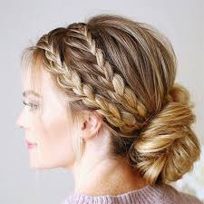 She makes a simple braid on the side and pulls it to the back where she makes a beautiful low bun. 59 Cute Easy Updos For Short Hair 2021 Styles
