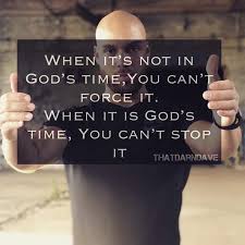When It S Not In God S Time You Can T Force It When It Is God S Time You Can T Stop It Spiritual Quotes Quotes About God Gods Timing