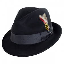 Jaxon Hats Blues Crushable Wool Felt Trilby Fedora Hat All Fedoras