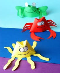 Yengec Ve Balik Yapimi Origami Sanat Dersi Planlari Hayvan