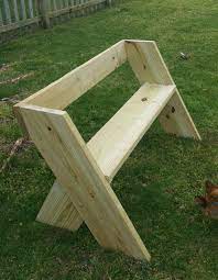 Simple Yet Strong And Surprisingly Comfortable I Build This Bench In An Afternoon Using Only One 2x1 Diy Garden Furniture Diy Bench Outdoor Garden Bench Plans