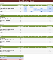 goal tracking template 6 plus forms and worksheets