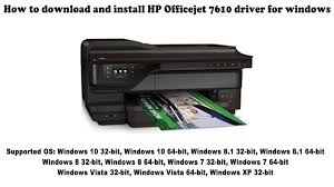 How To Download And Install Hp Officejet 7610 Driver Windows 10 8 1 8 7 Vista Xp Youtube