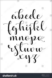 Calligraphy Alphabet Letter Set Lettering Design Script Font Vector Hand Drawn Typeface For Calligraphy Letters Alphabet Lettering Alphabet Lettering Design