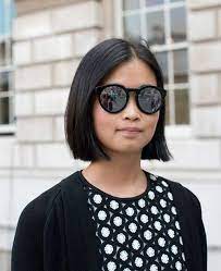 For A Different Style Blunt Bob Haircuts Bob Frisur Styling Kurzes Haar Haarschnitt Ideen