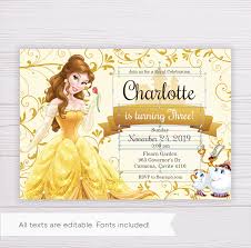 Graduation party invitation flyer template word templates. Beauty And The Beast Invitation Template Dgtally