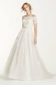 Which is how i ended up in the showroom of the only david's bridal in manhattan two weeks before my wedding trying on a dress made out of what i'm pretty sure was i went in, i gave them a style number, they brought it out to me. Petite Lace Sweetheart Bodice Wedding Dress David S Bridal