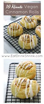 10 Minute Vegan Puff Pastry Cinnamon Roll With Cream Cheese Icing Eat Drink Shrink Recipe Cinnamon Rolls Puff Pastry Recipes Pastry