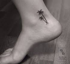 Tiny Tattoo Ideas For Girls Palm Tattoos Cute Ankle Tattoos Palm Tree Tattoo Ankle