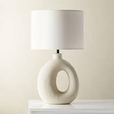 Ceramic base table lamp are also offered in many different colors and designs for added appeal. Algarve White Textured Ceramic Table Lamp