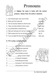 Noun clauses often begin with pronouns, subordinating conjunctions, or other words. Pronouns Esl Worksheet By Marthese26