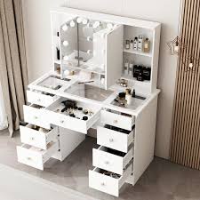 Fufu Gaga White Makeup Vanity Desk 9