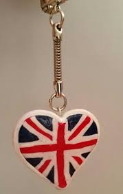 Porte Cles Coeur Drapeau Anglais Fimo Keychain Personalized Items Items