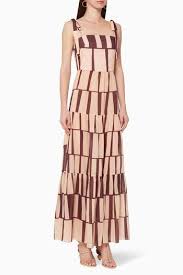 فستان ووترفرونت طويل قطن منقوش فساتين فستان اسعار ماركات عالمية فخمة راقية جوانا اورتيز Fashion Dresses Sleeveless Dress