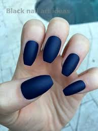 Uñas pintadas preciosas y alegres nail design pinterest uñas. 20 Simple Black Nail Art Design Ideas Nailideas Blue Matte Nails Navy Blue Nails Navy Nails