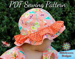 Sun Hat Pattern Pdf Sewing Pattern Beach Hat Pattern Child Etsy In 2021 Baby Hat Patterns Toddler Hat Pattern Hat Patterns To Sew