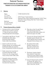 Pantun Spontan Karya Siswa I Se Sumbar Pantun Irwan Prayitno