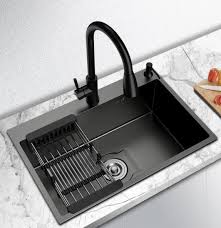 Karran usa, the smart choice| kitchen sink in a wide selection of material type stainless steel, quartz, acrylic to suit your desirable kitchen taste. Modern Black Industrial Sus304 Stainless Steel Double Bowl Hand Wash Kitchen Sink With Grid Sink And Strainer China Bathroom Accessories Sanitary Ware Wholesale Handmade Sing Double Kitchen Sinks Made In China Com