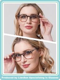 Amazon.com: LianSan Bifocal Reading Glasses for Women with Spring Hinge  Ladies Stylish Top Clear Blue Light Blocking Readers,12031 BP-TTPK 1.50 :  ...