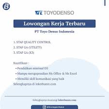 Temukan lowongan kerja sosial perusahaan yang anda cari di bawah ini. Index Php Lowongan Kerja Pt Toyo Denso Indonesia 2021 Calonkaryawan Com