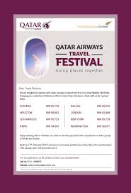 Qatar Airways Celebrating Travel Festival With Partner Fares Starting From Inr 34000 Online Travel Agency Online Travel Agent Travel