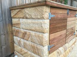 Sandstone Timber Pool Filter Box Poolgestaltung Pool Garten