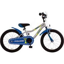 Kinderfahrrad Polizei 18 Zoll Blau Silber Neon Bachtenkirch Mytoys