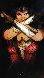 Sketch Artwork Wonder Woman Mobile Wallpaper Iphone Android Samsung Pixel Xiaomi Wonder Woman Comic Wonder Woman Art Wonder Woman Artwork