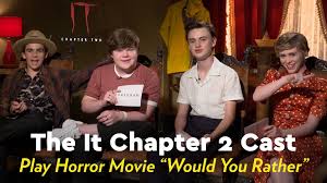 Watch it chapter two (2019) hindi dubbed from player 2 below. The It Chapter 2 Cast Played An Intense Game Of Horror Movie Would You Rather And I M Still Creeped Out Video Dailymotion