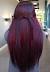 Bright Red Hair With Purple Highlights