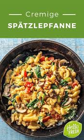 Rezept Fur Cremige Spatzlepfanne Mit Babyspinat Und Pinienkernen Spatzle Spatzlerezept Veggie Vegetarisch In 2020 Gesunde Rezepte Rezepte Vegetarisch Kochen
