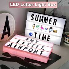 Led Light Box Letters Diy A4 A5 A6 Size Usb Combination Night Light Box Diy Letters Symbol Cards Decoration Lamp Message Board Lightbox Shopee Philippines