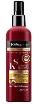 A comparison/review of two tresemme heat protectant sprays: Tresemme Keratin Smooth Heat Protection Shine Spray 200ml Tresemme Keratin Smooth Keratin Shine Spray