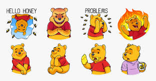 Amigurumi can be great as showpieces and enhance the decor of your kid's room as well as add an aesthetic touch to. Telegram Stickers Winnie The Pooh Hd Png Download Kindpng