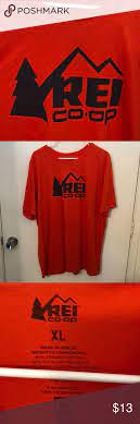 Rei Co Op Orange Graphic Men S T Shirt Size Xl Clothes Design Shirts Shirt Size