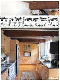 faux beam & faux wood ceiling