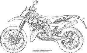 Kostenlose ausmalbilder in einer vielzahl von themenbereichen, zum ausdrucken ausmalbild: Motocross Motorrad Gratis Ausmalbild