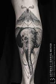 Leitbild Elephant Split Face Daniel Meyer Via Leitbild Www Dasleitbild Com Www Leitbild Tumblr Com Www Facebook Com Da Elephant Tattoos Hard Tattoos Tattoos