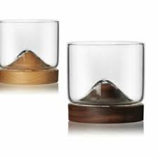 Use a tea light holder to display shot glasses. Whiskey Glasses Whisky Tumblers Modern Design Drinking Glass Wooden Stand 4oz Ebay