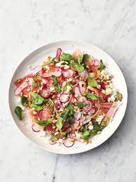 Watermelon Radish Feta Salad Jamie Oliver Salad Recipes Recipe Radish Recipes Vegetable Recipes Feta Salad