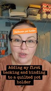 Check out my first pot holder that I used the back to bind it together. May  I add that the corners suck to do. I need to get better at that.  #sewingtutorial #sewingproject #quilting #hotholder ...