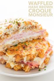 Waffled Hash Brown Croque Monsieur Rezept Rezepte Ideen Furs Essen Leckerschmecker