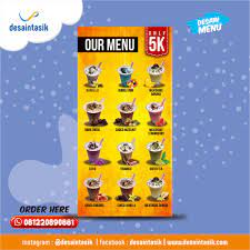 Cara mudah membuat desain banner usaha minuman | adobe photoshop. Desain Banner Menu Warung Minuman Dan Makanan Keren Desaintasik Com